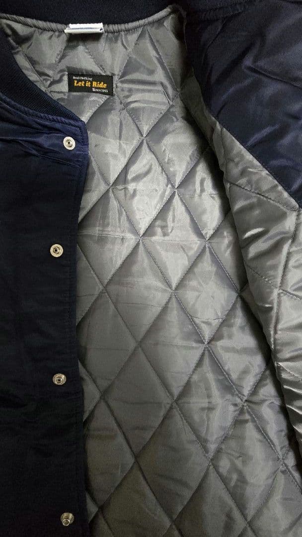 let it ride✕champion スタジャン L 紺 バックプリント