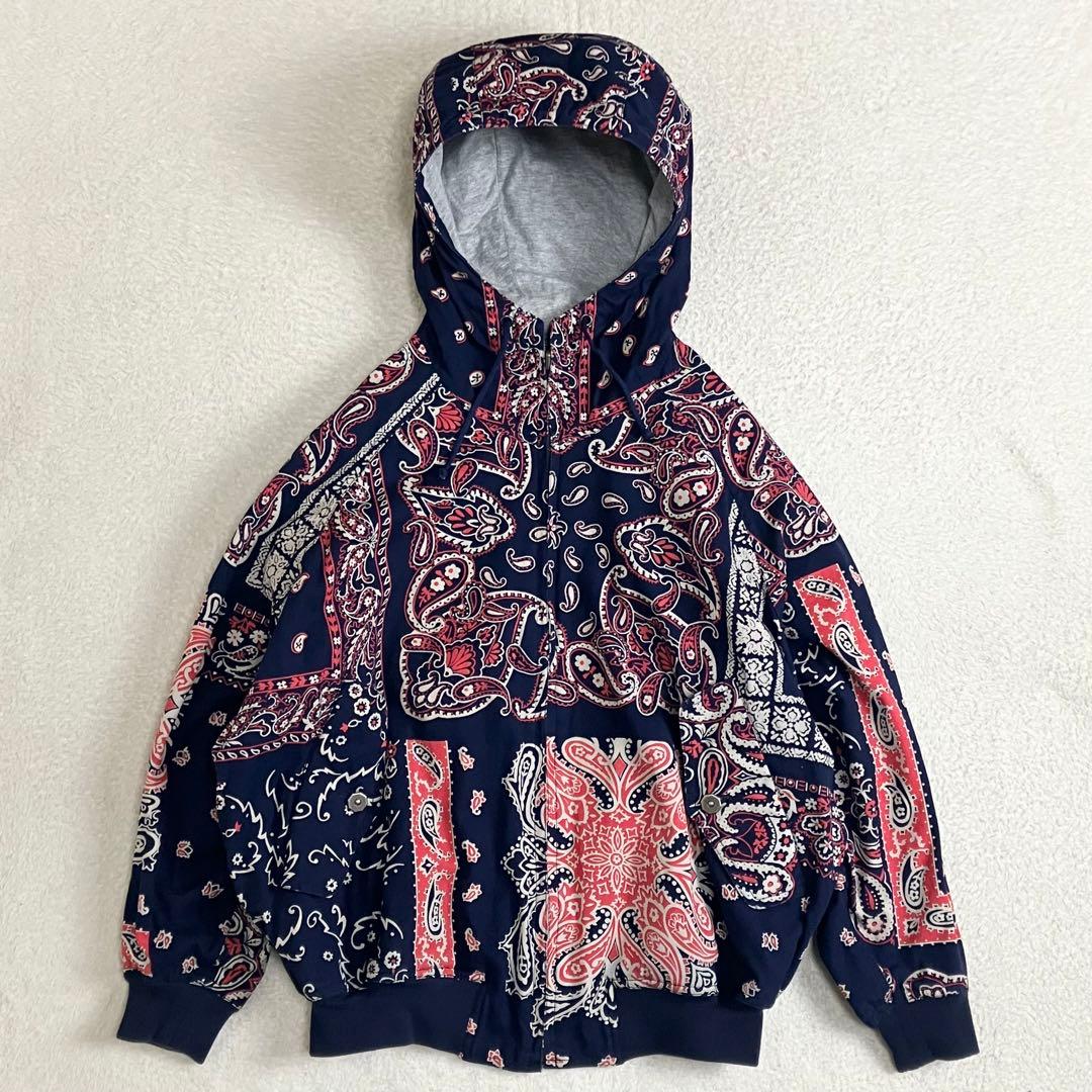 i.s. イッセイミヤケ　ツモリチサト　リバーシブルパーカー　ペイズリー柄　9