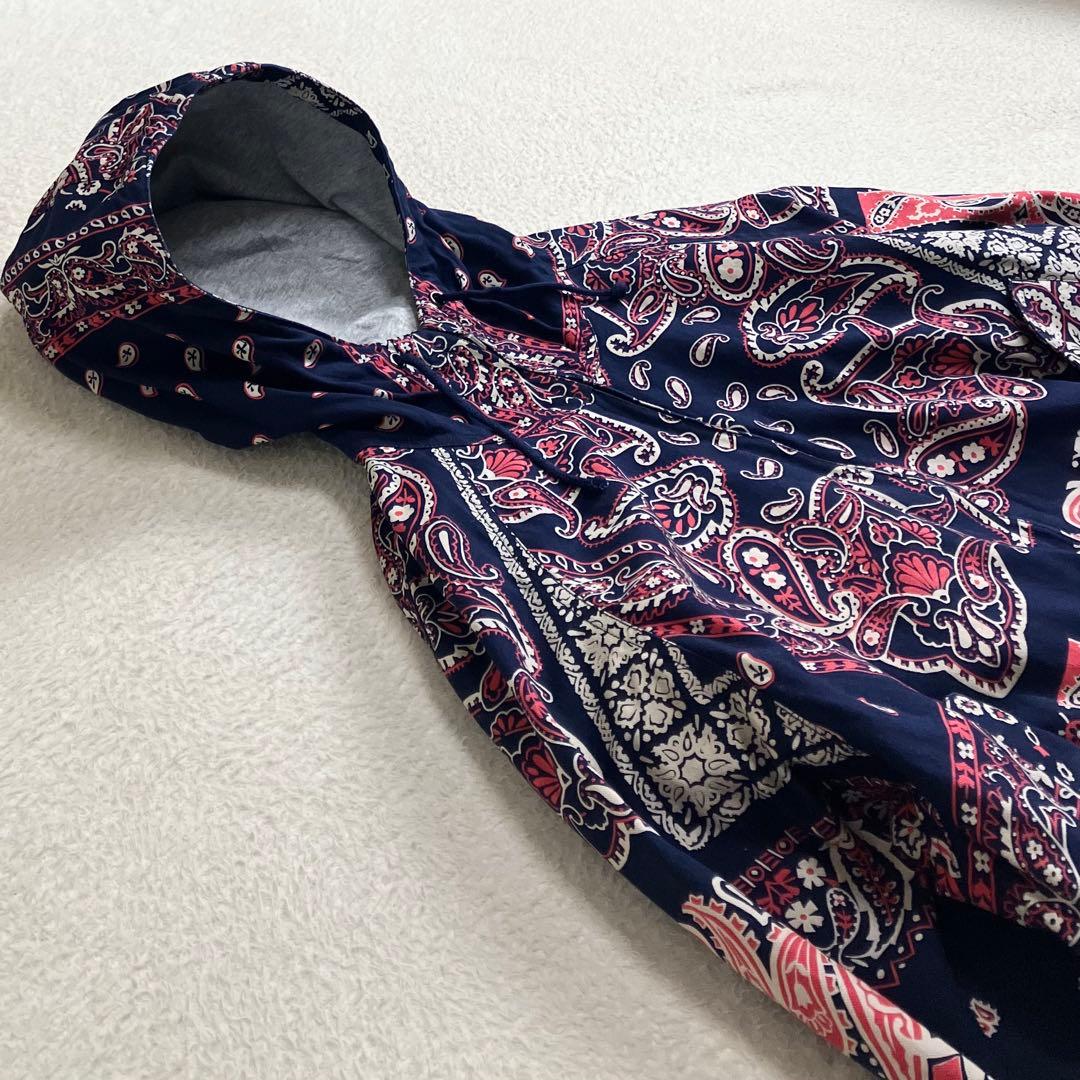 i.s. イッセイミヤケ　ツモリチサト　リバーシブルパーカー　ペイズリー柄　9