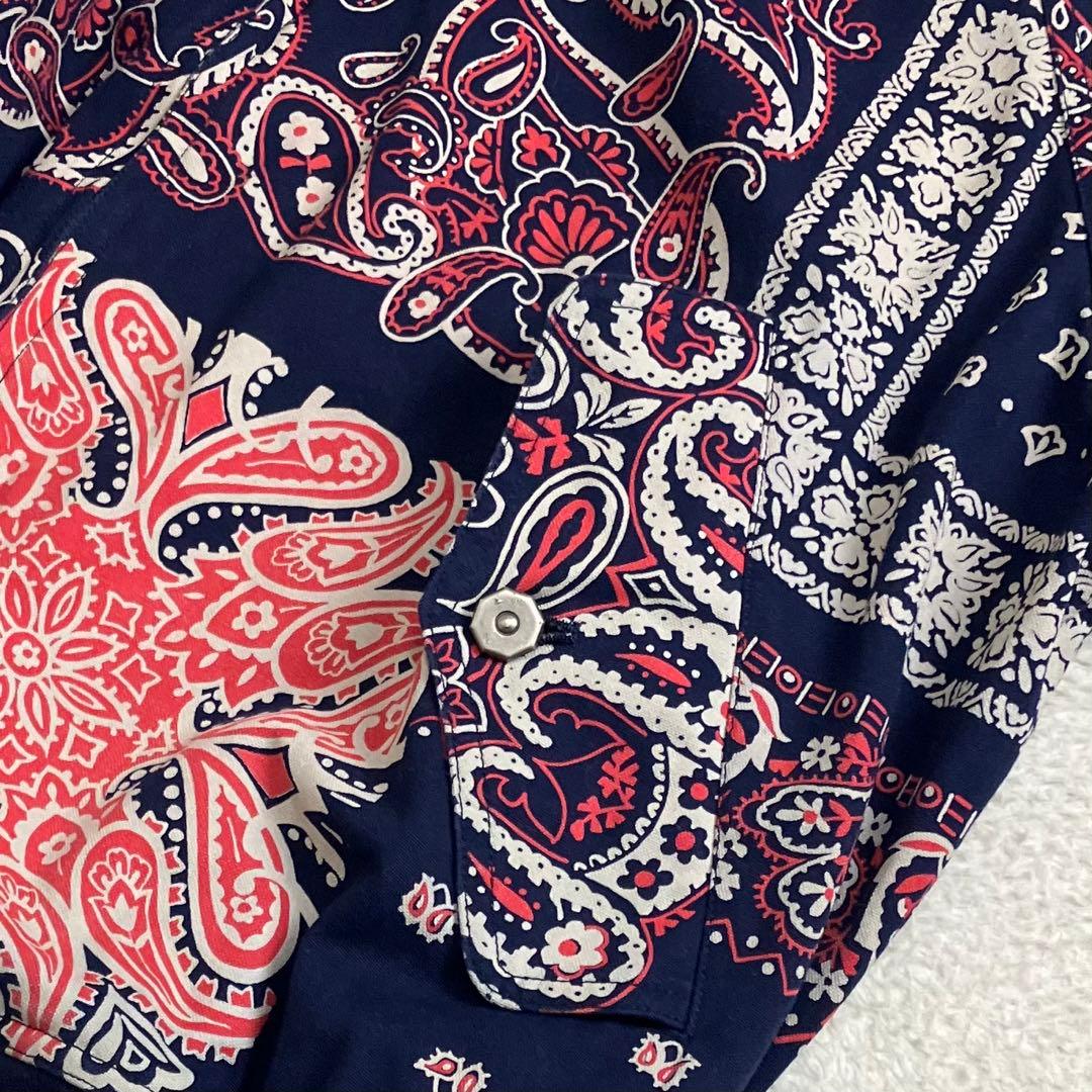 i.s. イッセイミヤケ　ツモリチサト　リバーシブルパーカー　ペイズリー柄　9