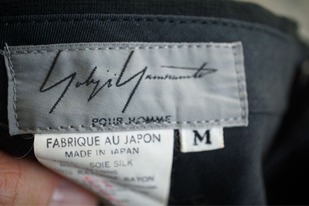 99ss ヨウジヤマモト プールオム 90s リブ シルク スラックス