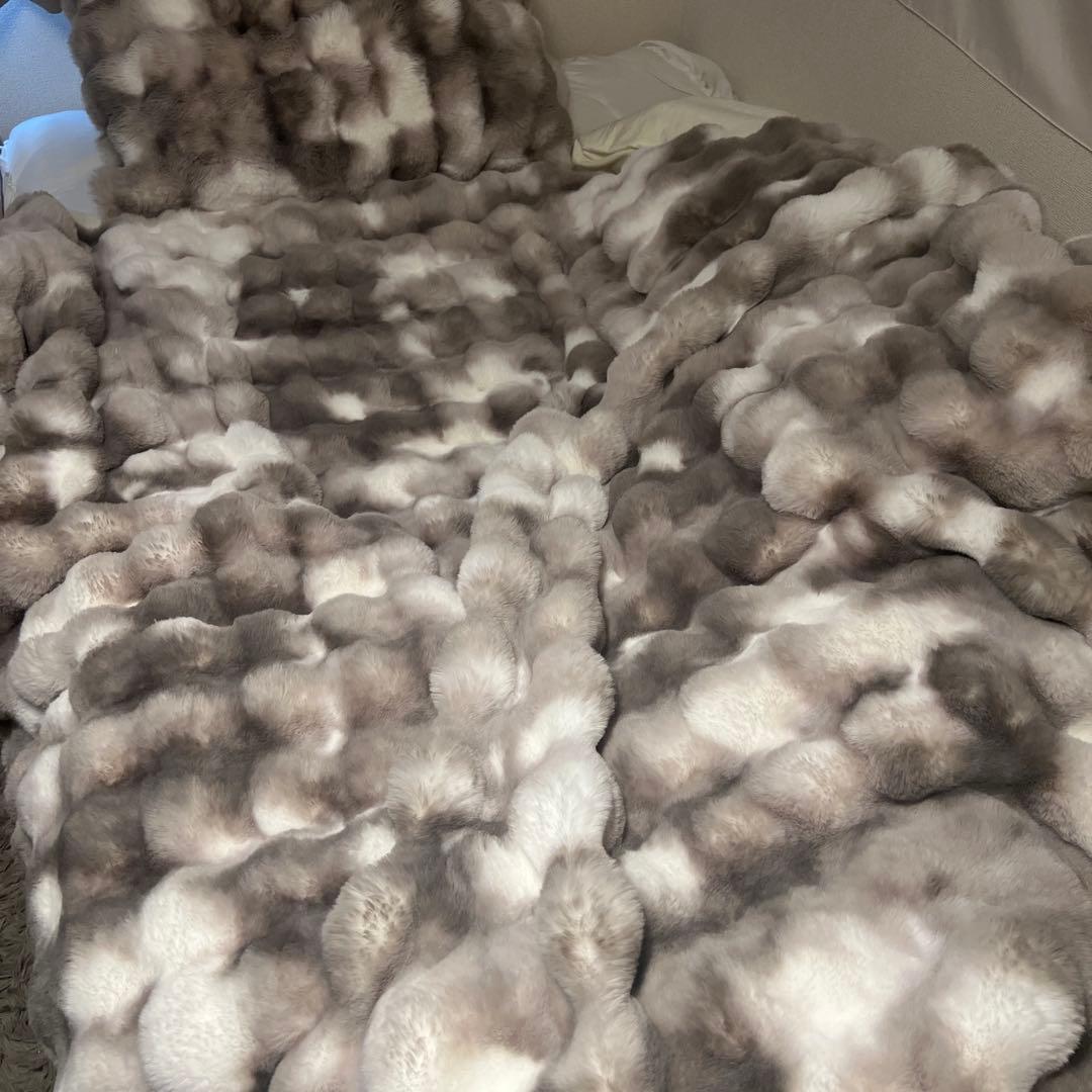 フランフランポコモコファー 掛け布団カバー クッション付　グレー系　セミダブル