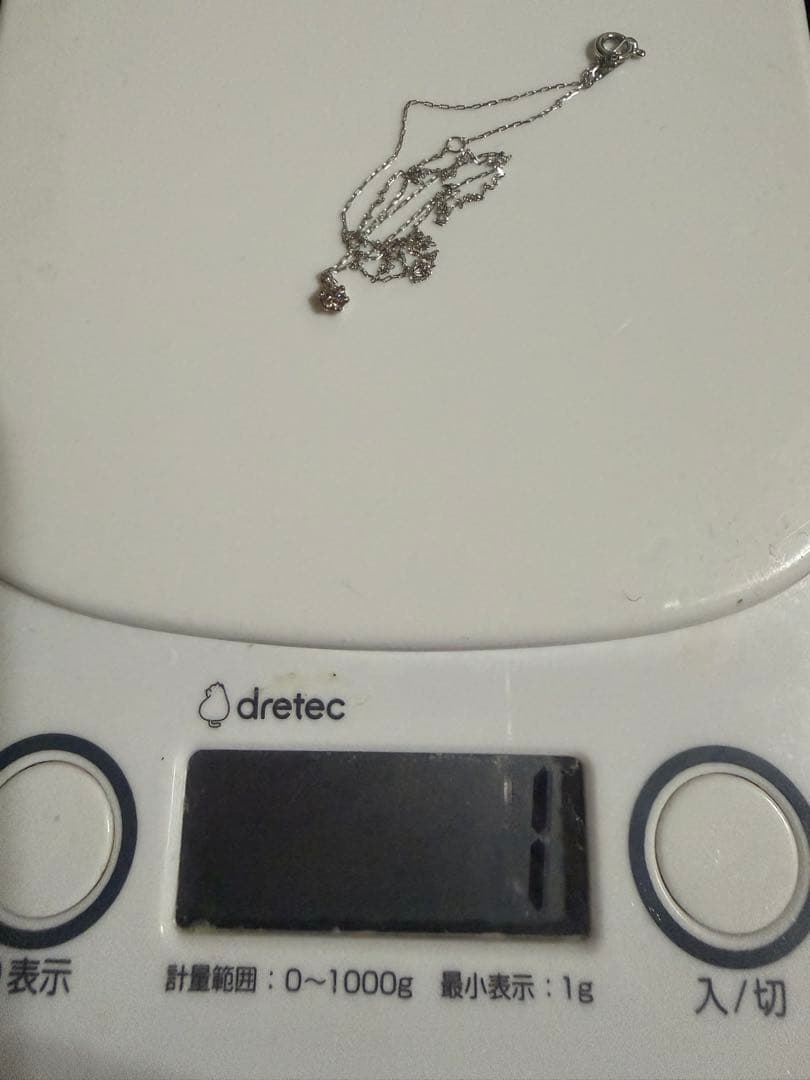 0.0.1カラット天然ダイヤモンドネックレスPT900