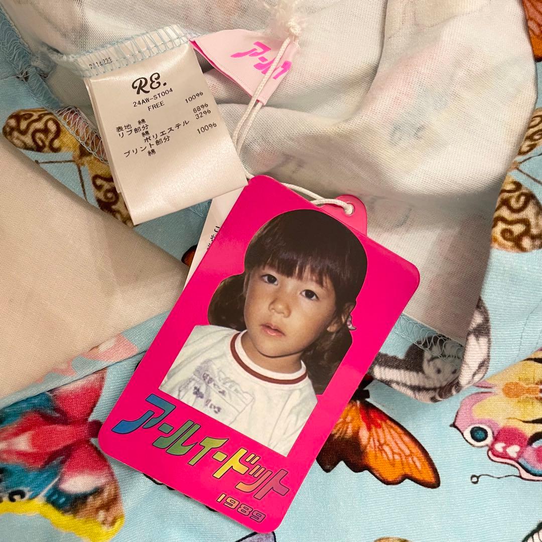 【新品未使用タグ付き】Re.仲里依紗　蝶々柄ロングTシャツ