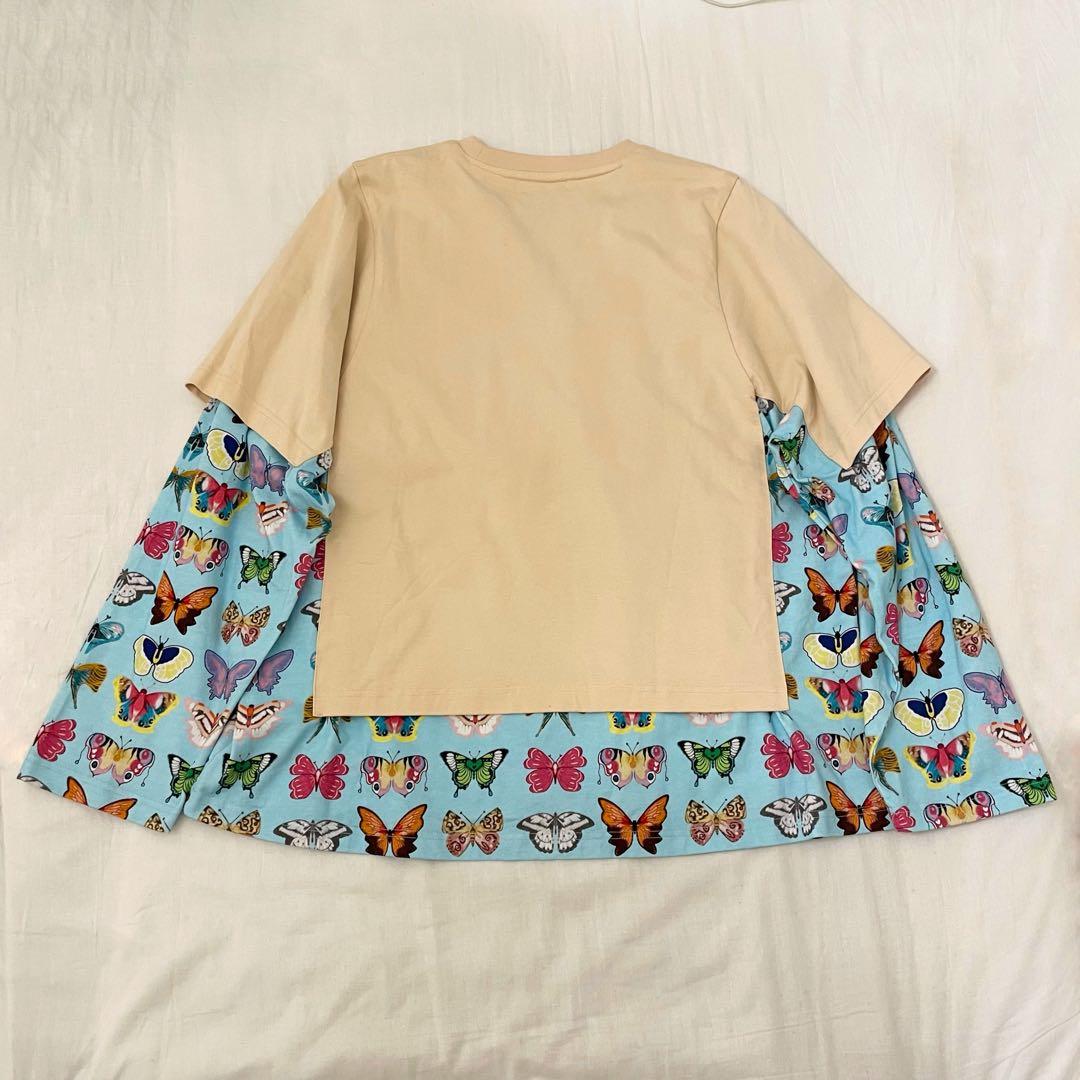 【新品未使用タグ付き】Re.仲里依紗　蝶々柄ロングTシャツ