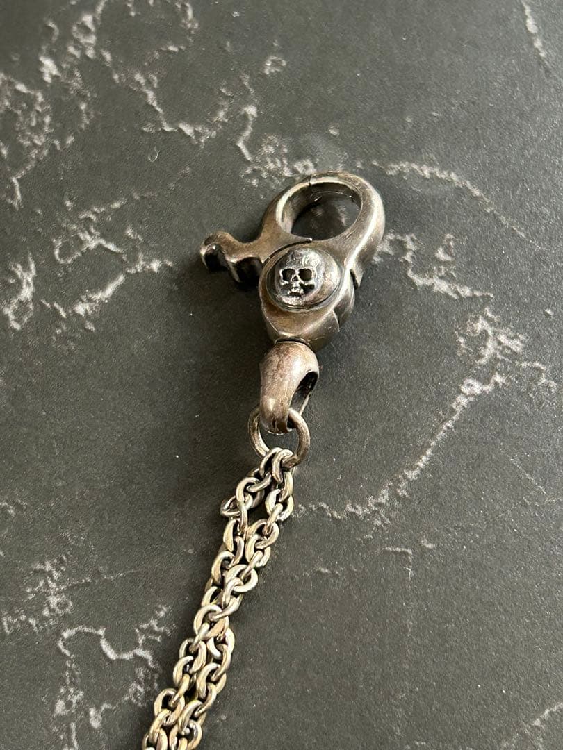 Roen 3連ウォレットチェーン　スカル　シルバー　925 hide