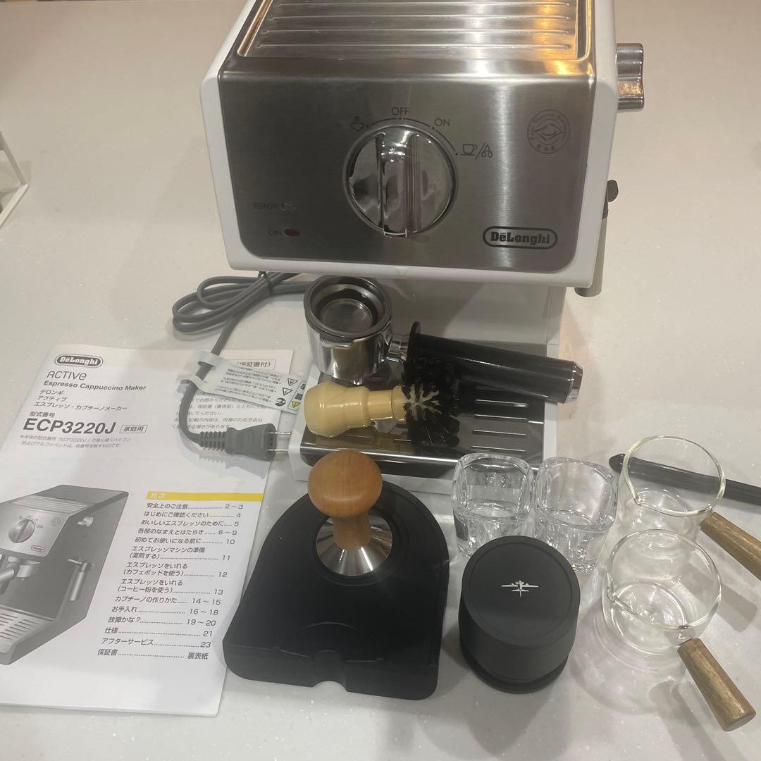 De'Longhi ECP3220J エスプレッソマシン 取説ドーシングカップ付