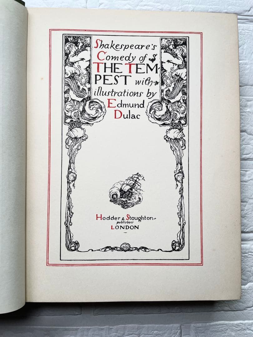 【初版本】 エドマンド・デュラック『テンペスト』 挿絵 1908年 洋書 美品！