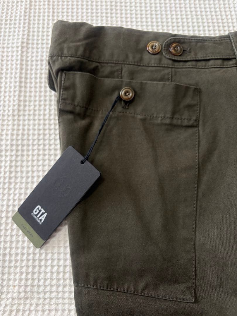 新品 ＧＴＡ カーゴパンツ GIACOMO オリーブグリーン サイズ52