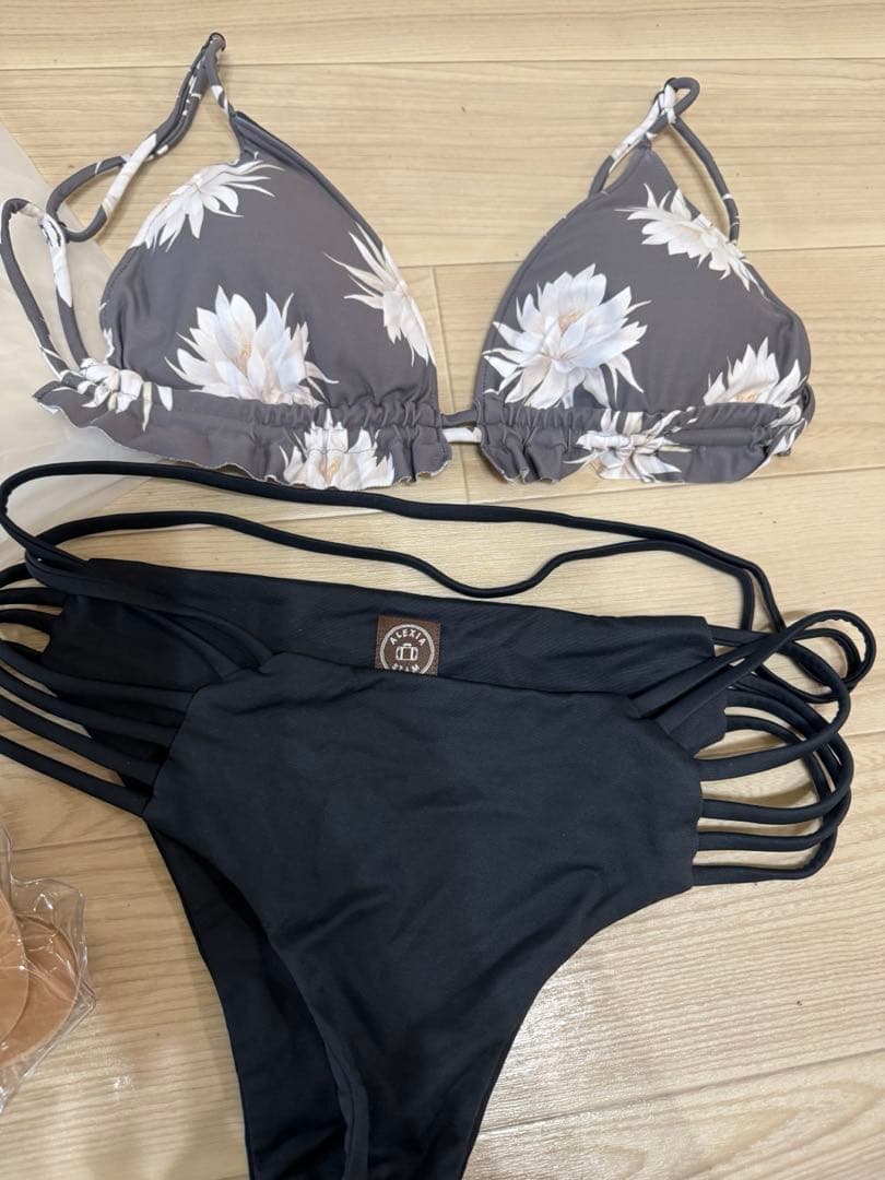 ALEXIA STAM セパレート水着 L グレー/ブラック