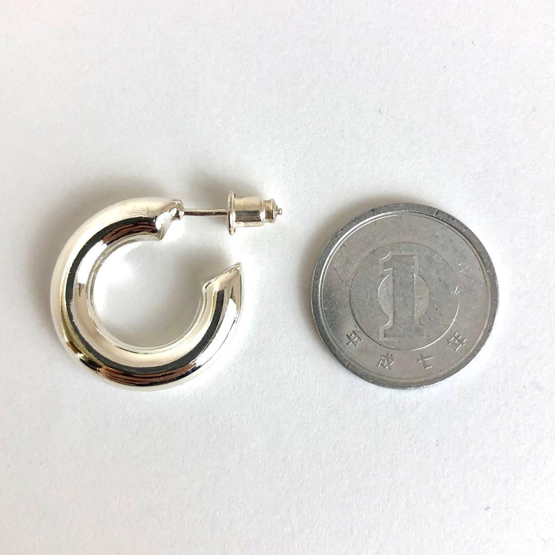 1001 シルバー　925 SILVER フープピアス　刻印　両耳　布袋付