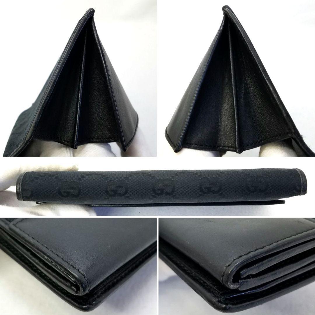 GUCCI グッチ GGキャンバス ブラック 黒 長財布 ラブリーハート金具