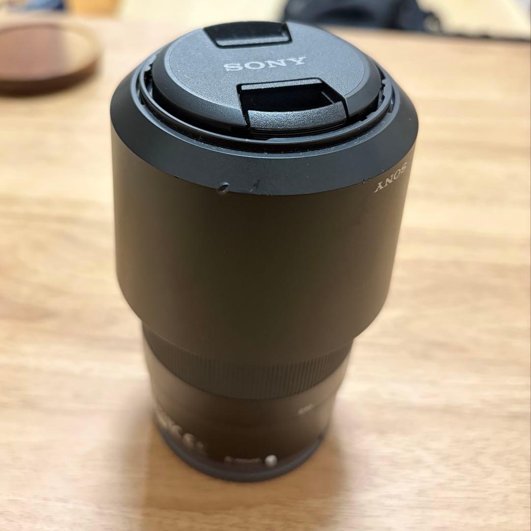 SONY SEL55210 ズーム レンズ ブラック フード付き