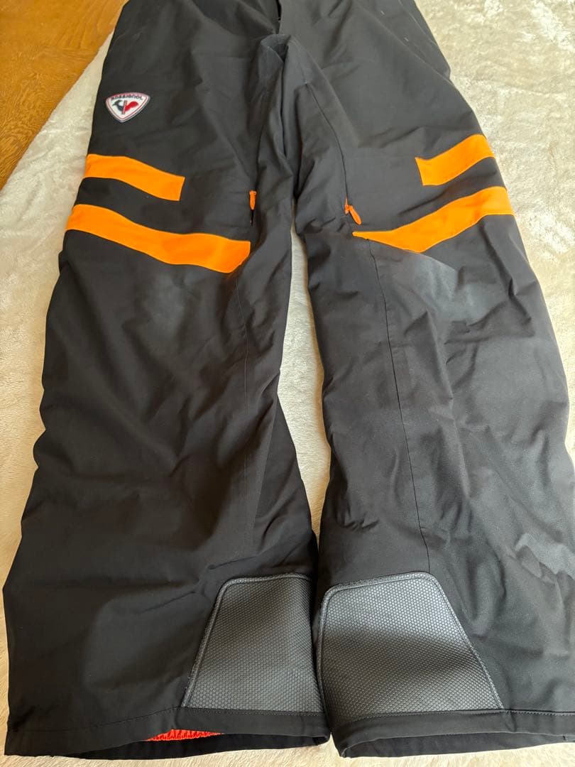 ROSSIGNOL スキーウェア 黒/オレンジ　上下セット