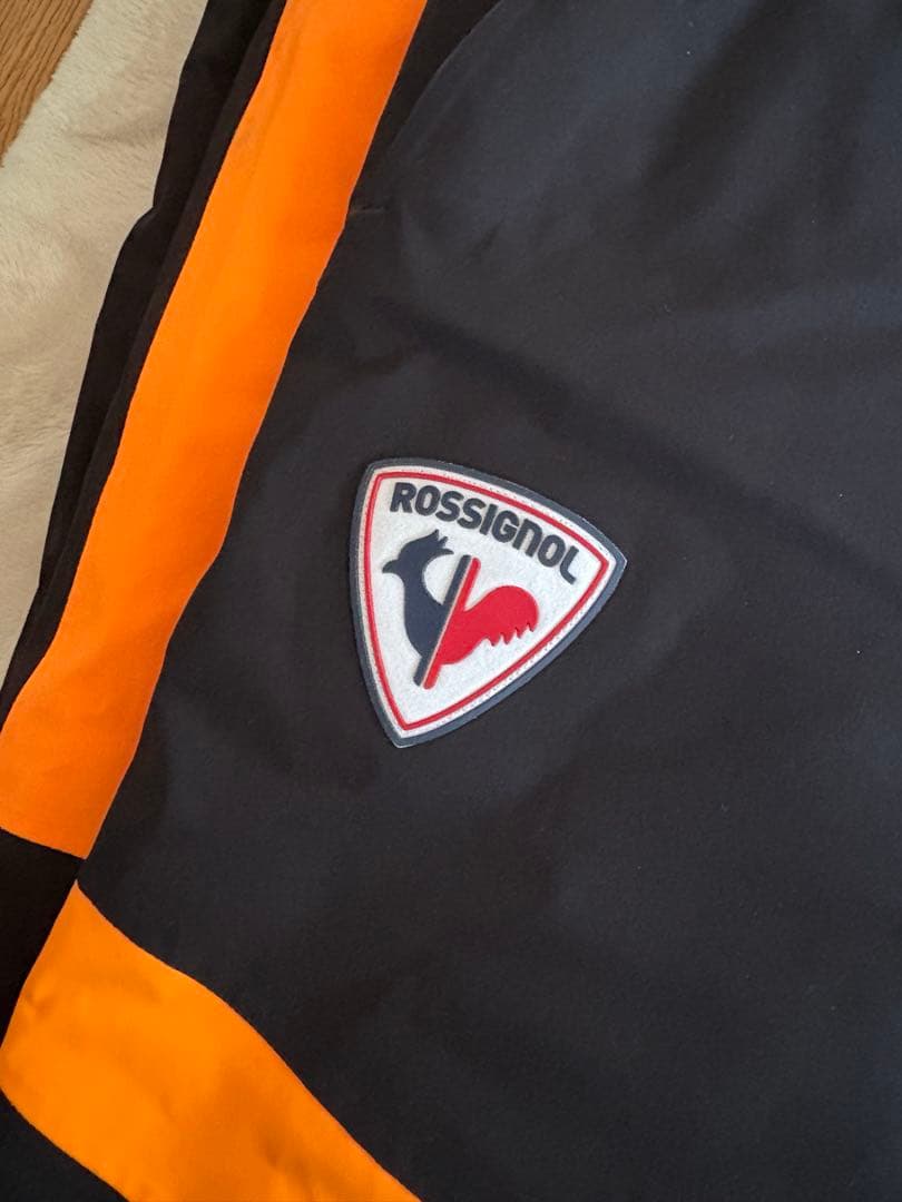ROSSIGNOL スキーウェア 黒/オレンジ　上下セット