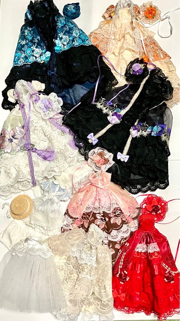 1/6ドール用ドレスセット　ハンドメイド