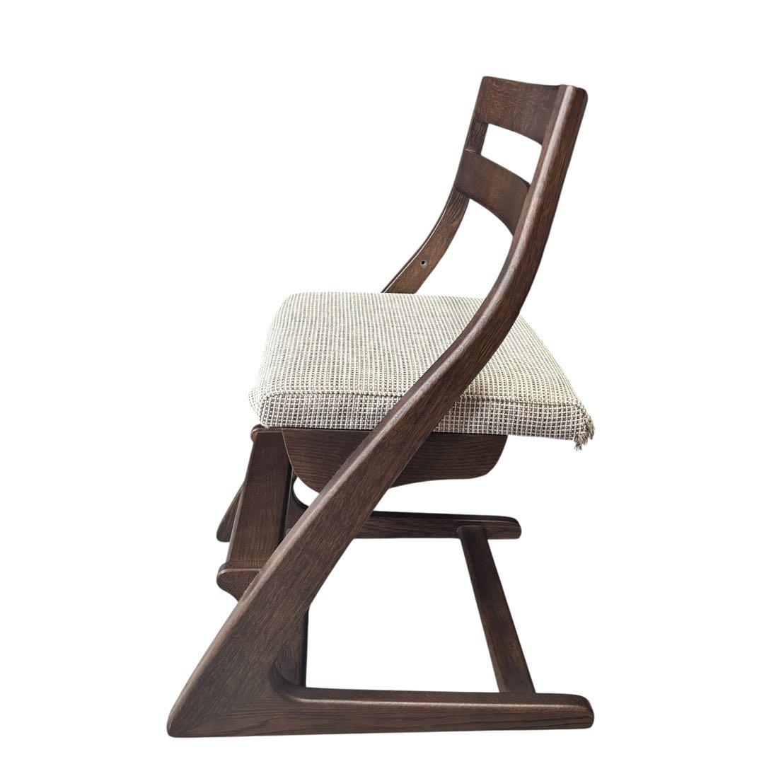 カリモク家具 デスクチェア CU1007 オーク材 学習椅子 高さ調節可