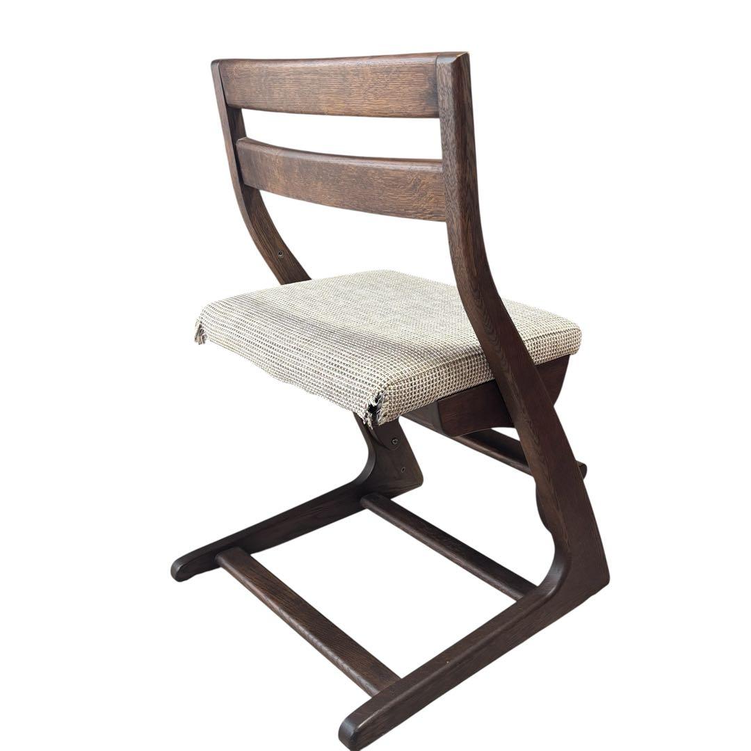 カリモク家具 デスクチェア CU1007 オーク材 学習椅子 高さ調節可