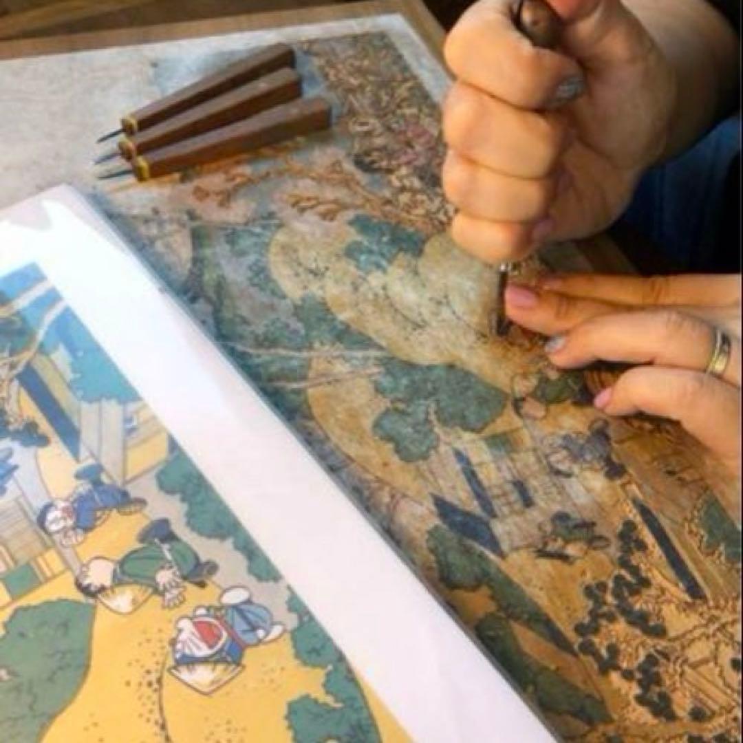 ドラえもん　浮世絵 「富嶽三十六景 東海道品川御殿山の不二」 さくらエディション