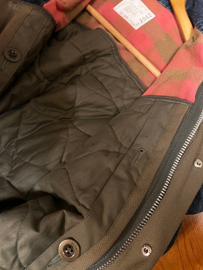 sacai デニム ドッキング モッズコート・サイズ3