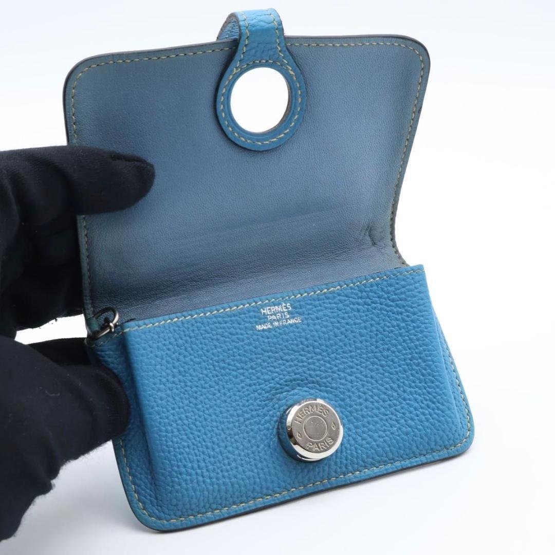 【極美品】HERMES ドゴン　ケース　小銭入れ　ブルージーン