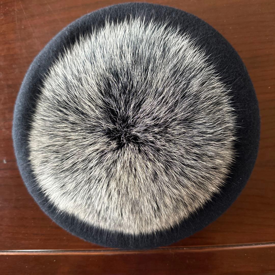 tokukaiＫＡＢＵＫＵカシラフォックスファーポンポンベレー帽ブラック