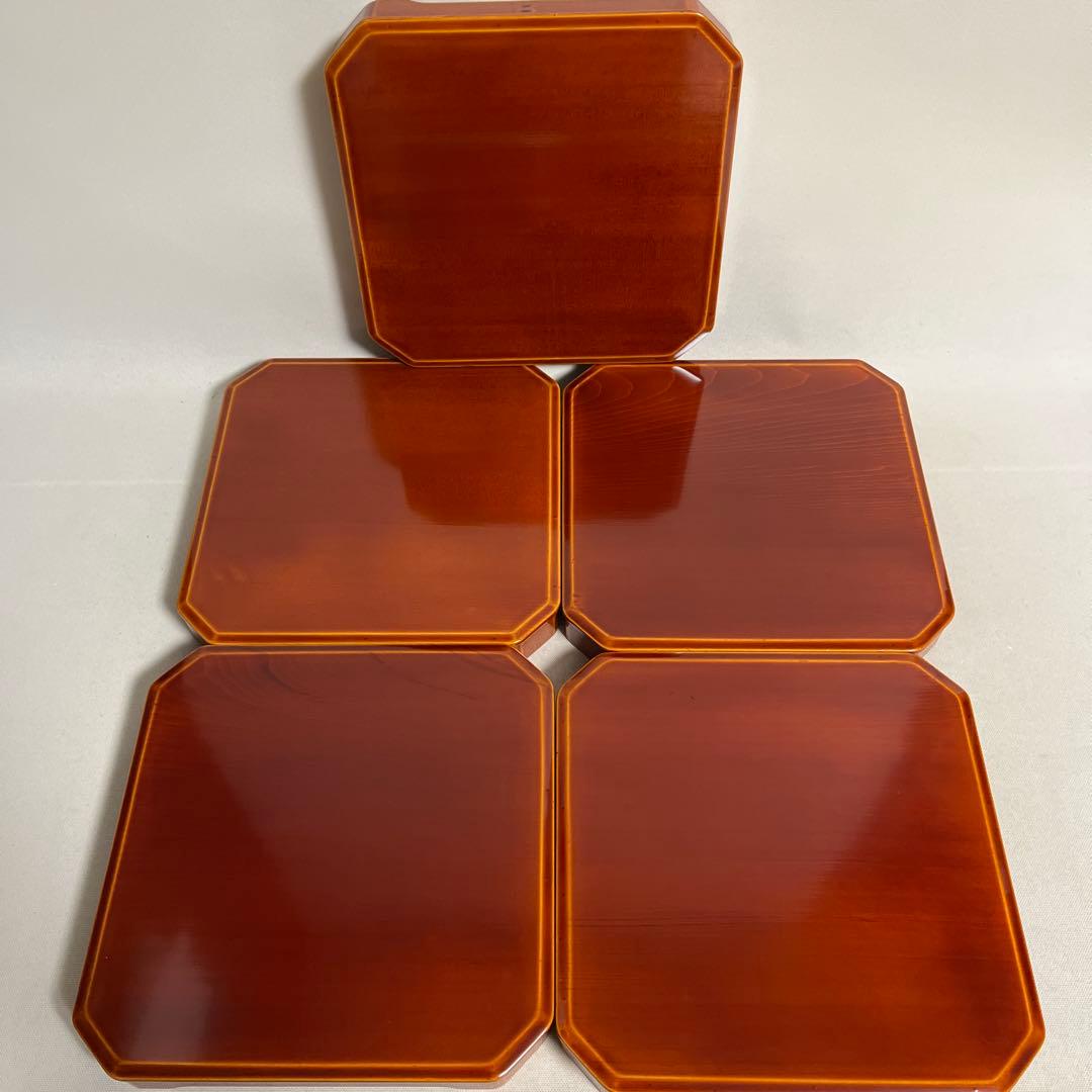 飛騨春慶　大徳寺弁当　縁高重　五客