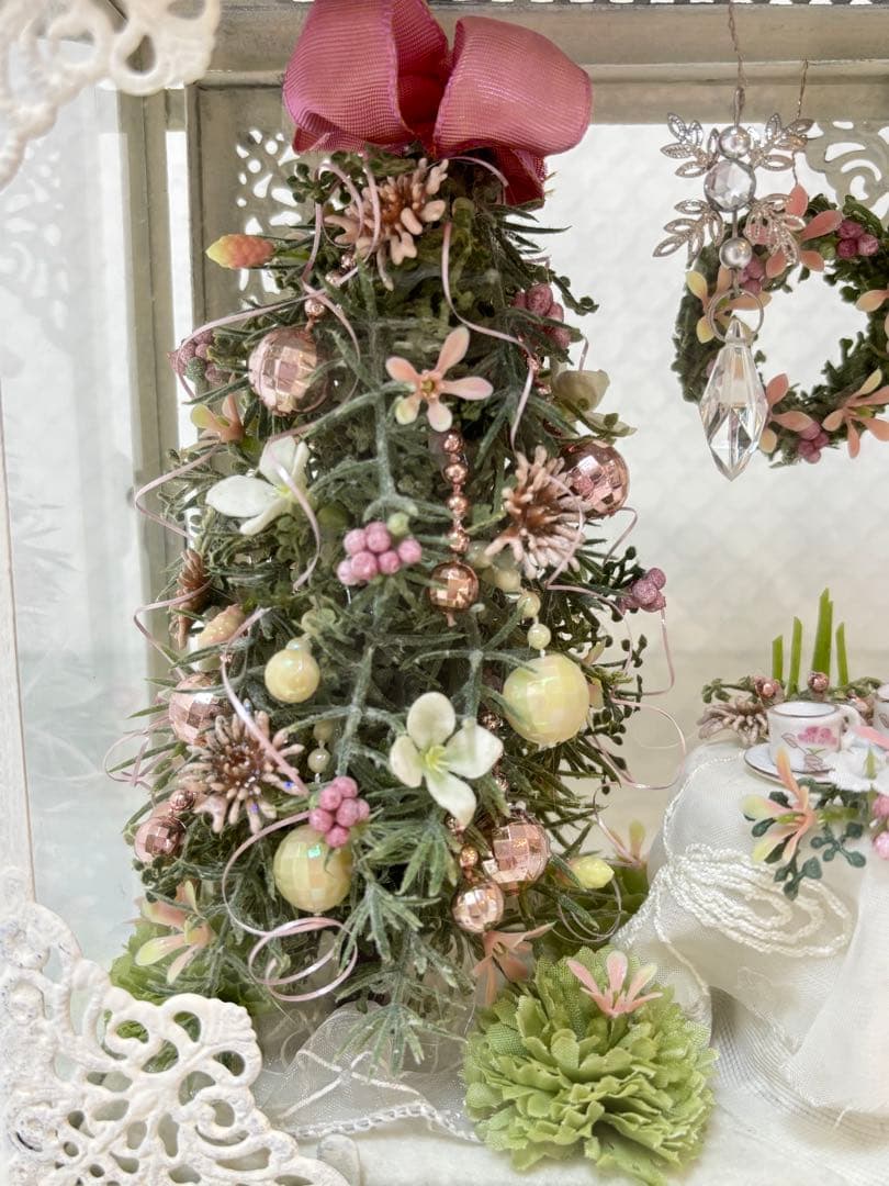 ミニチュアクリスマスツリー　クリスマス雑貨置物