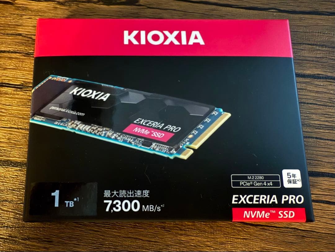 内蔵型SSD KIOXIA EXCERIA PRO 1TB NVMe SSD 7300MB/s