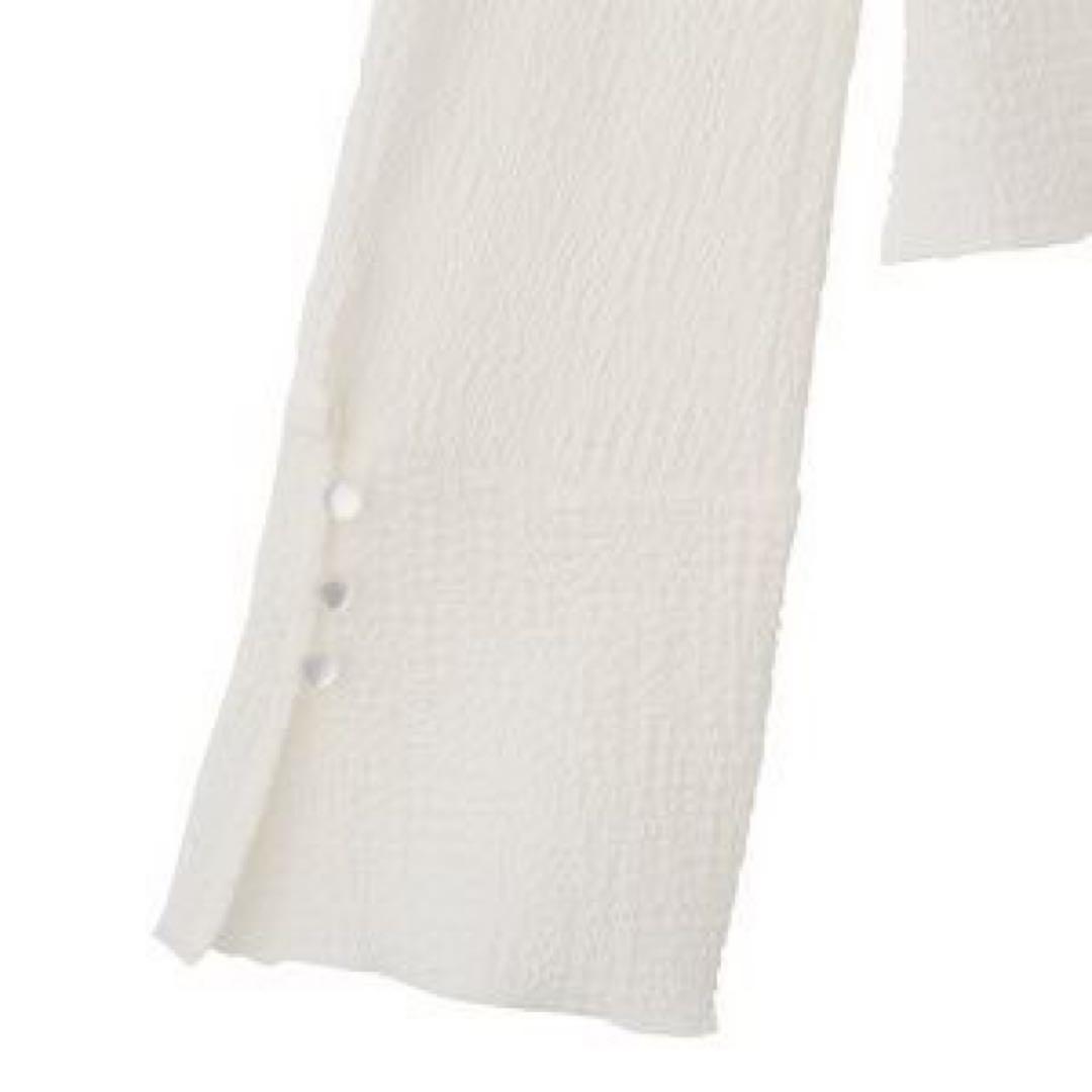 COCODEALレースフリルカットジャガードトップス