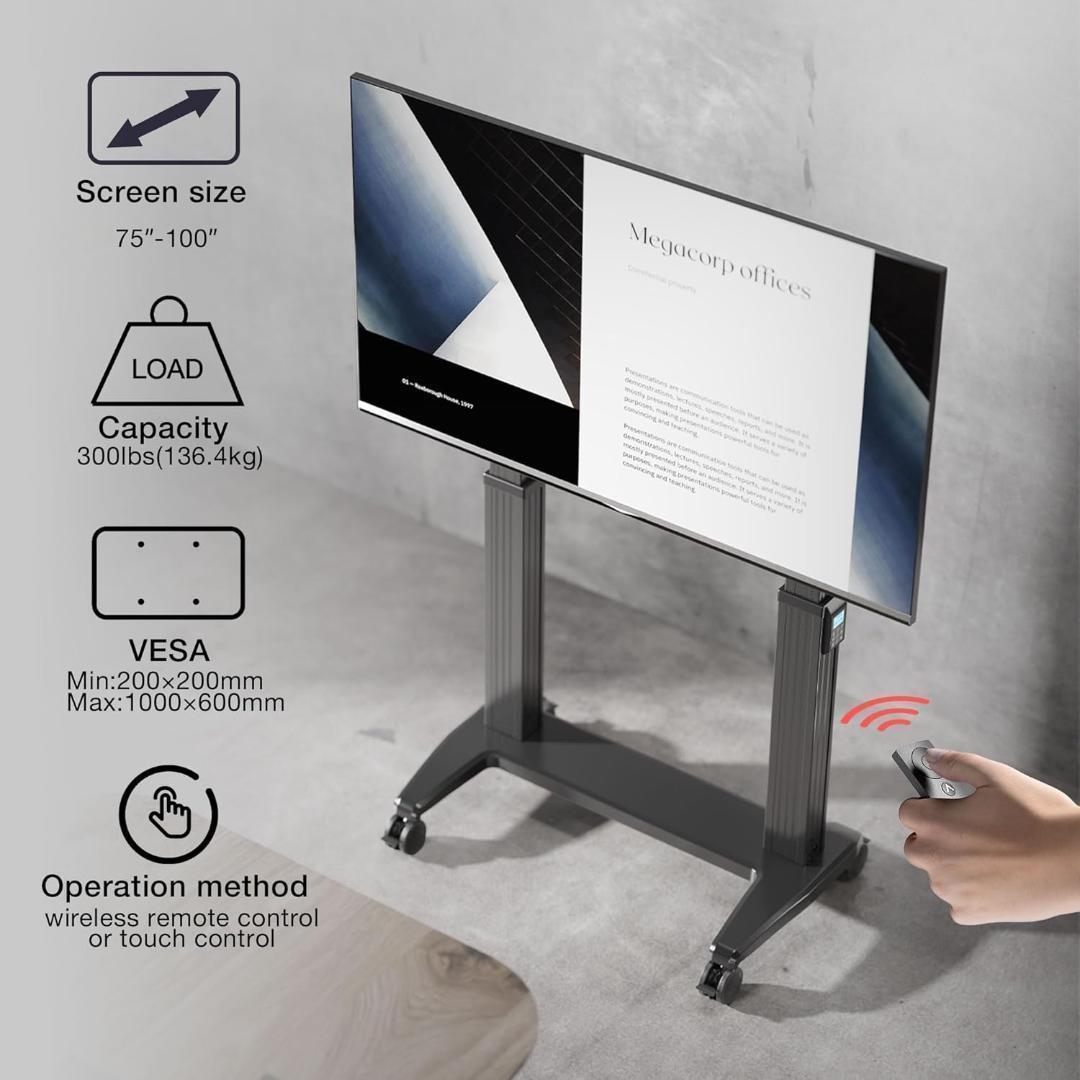 電動テレビスタンド 100インチ対応 リモートコントロール 新品未開封品 送料込