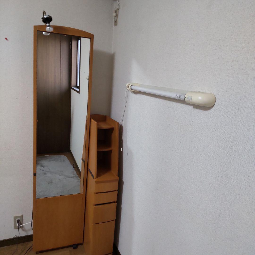 全身鏡付きドレッサー・収納 59x40x182cm