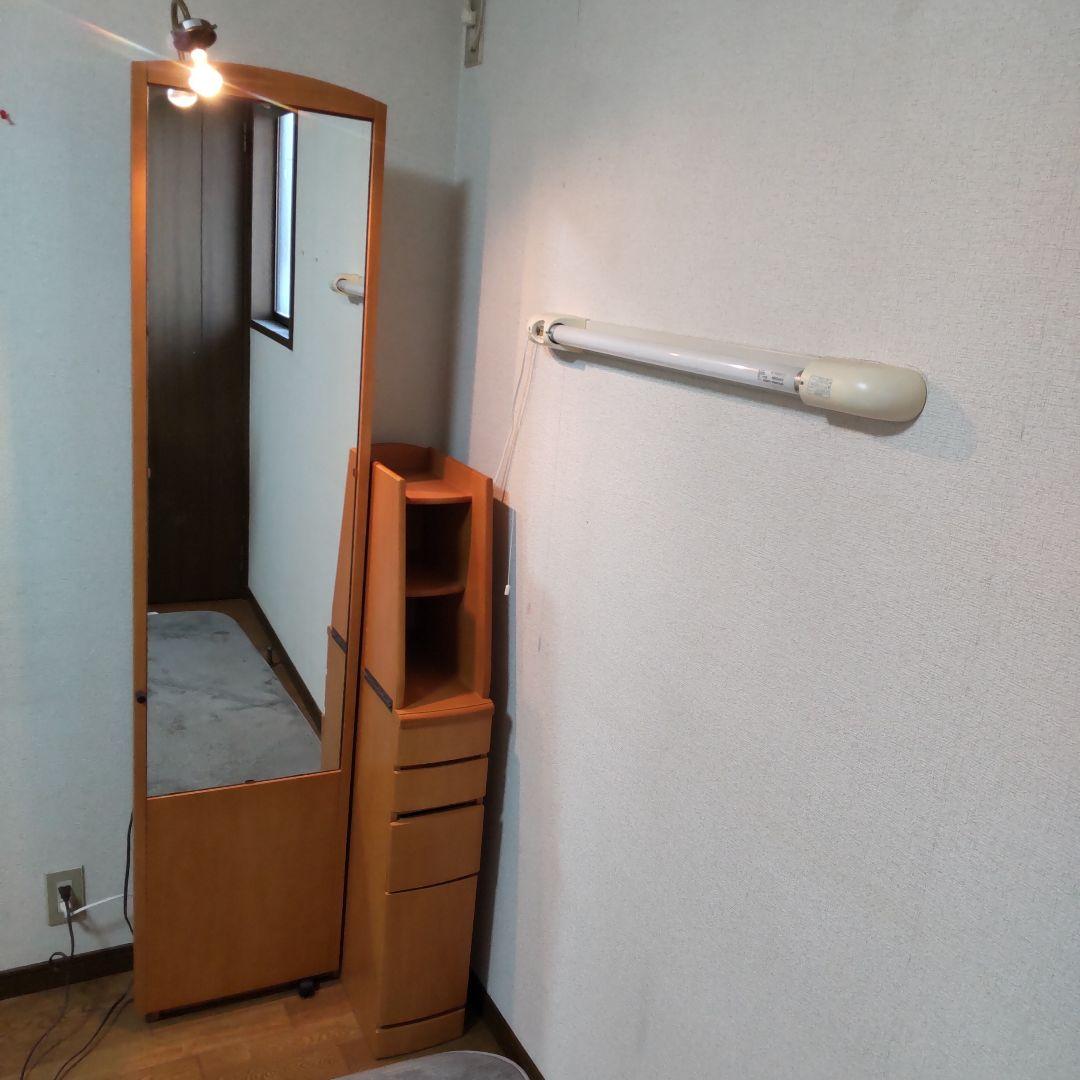 全身鏡付きドレッサー・収納 59x40x182cm