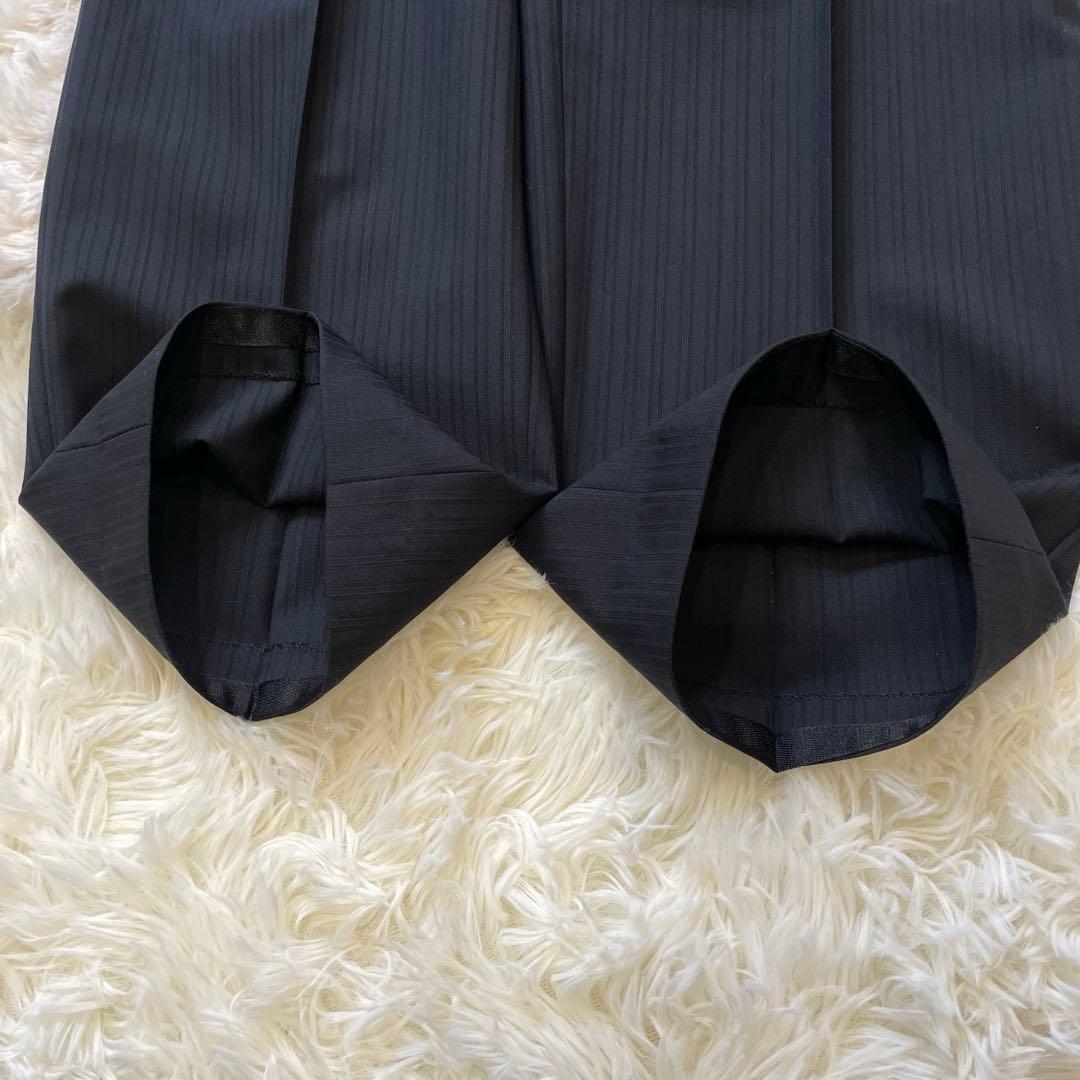 HUGO BOSS シングルスーツ 黒 セットアップ メンズ ストライプ