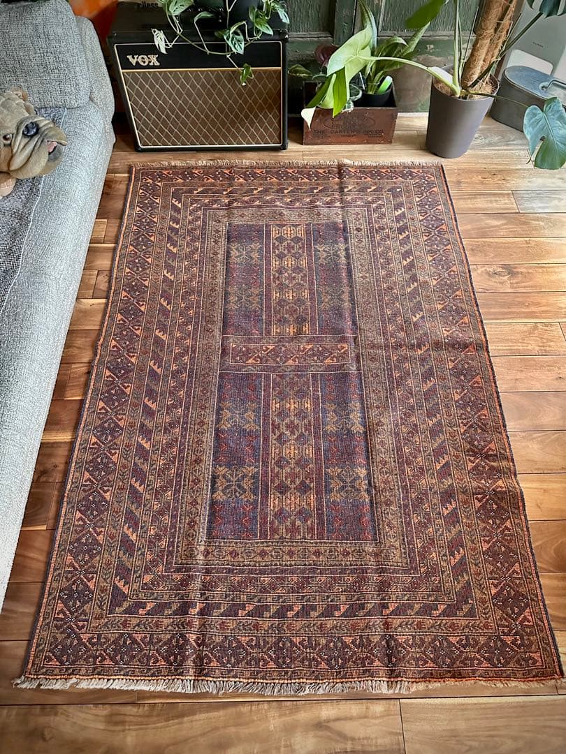 トライバルラグ　ヴィンテージラグ　アフガンラグ　トルクメン　アリホジャ　美品