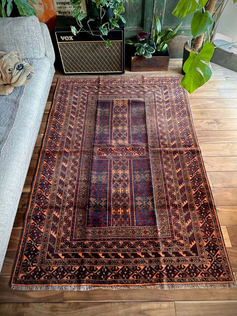 トライバルラグ　ヴィンテージラグ　アフガンラグ　トルクメン　アリホジャ　美品