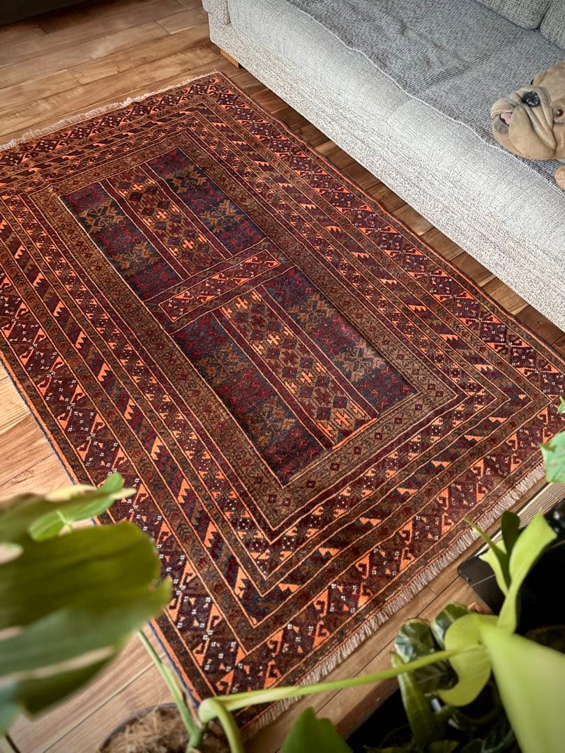 トライバルラグ　ヴィンテージラグ　アフガンラグ　トルクメン　アリホジャ　美品