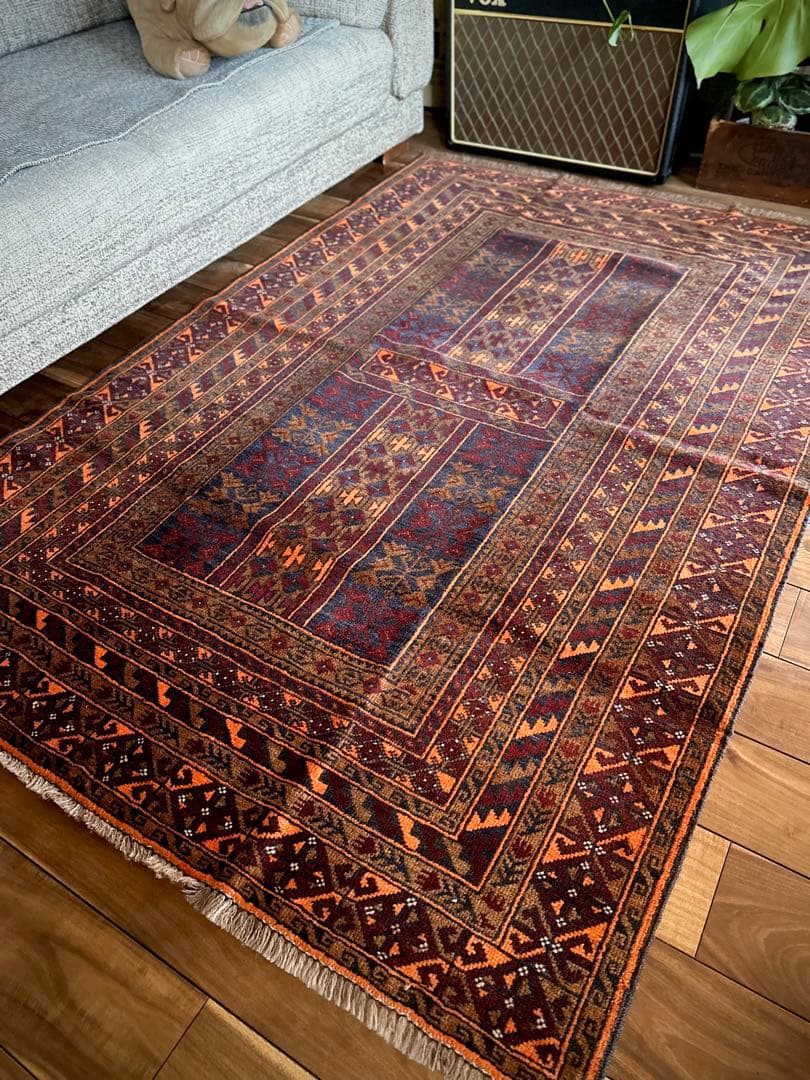 トライバルラグ　ヴィンテージラグ　アフガンラグ　トルクメン　アリホジャ　美品