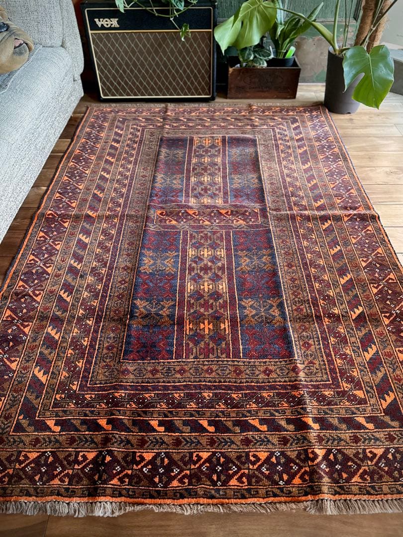 トライバルラグ　ヴィンテージラグ　アフガンラグ　トルクメン　アリホジャ　美品