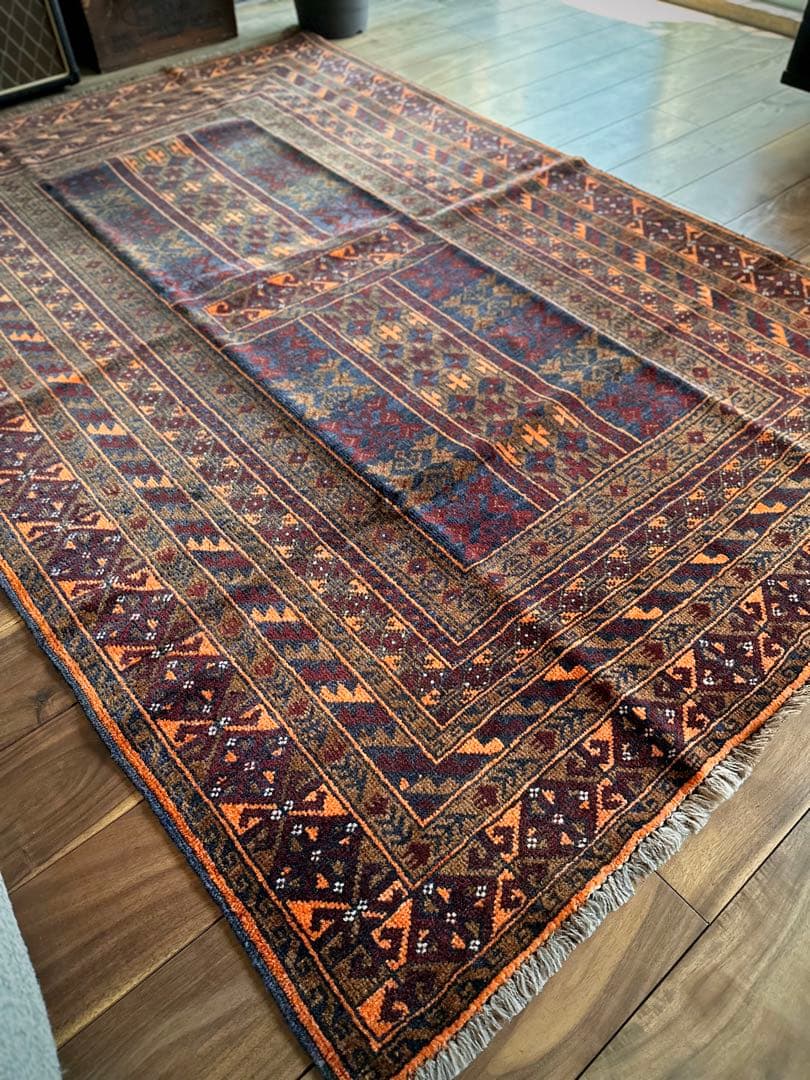 トライバルラグ　ヴィンテージラグ　アフガンラグ　トルクメン　アリホジャ　美品
