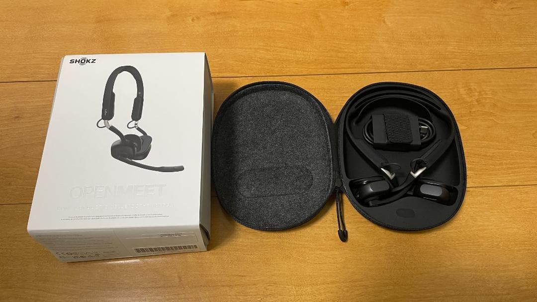 【値下げ】SHOKZ OpenMeet Black C610 骨伝導+空気伝導