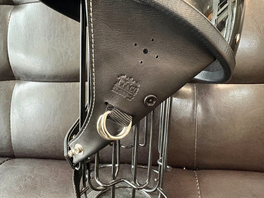 TT&COイーグルロード半ヘルメット本革イヤーカバーSET/ハーレーベルブコ