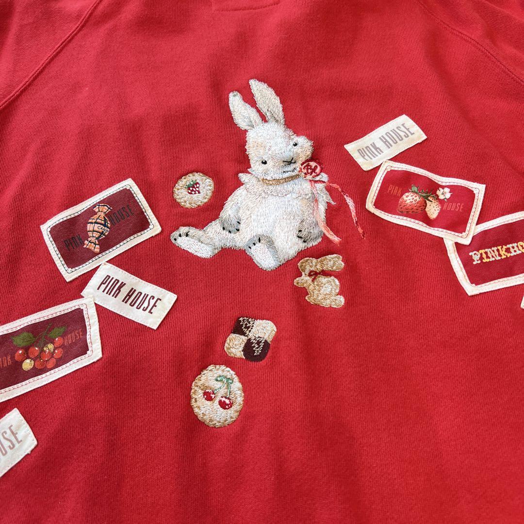 ピンクハウス　クッキーラビッツ刺繍 パーカー　Mサイズ