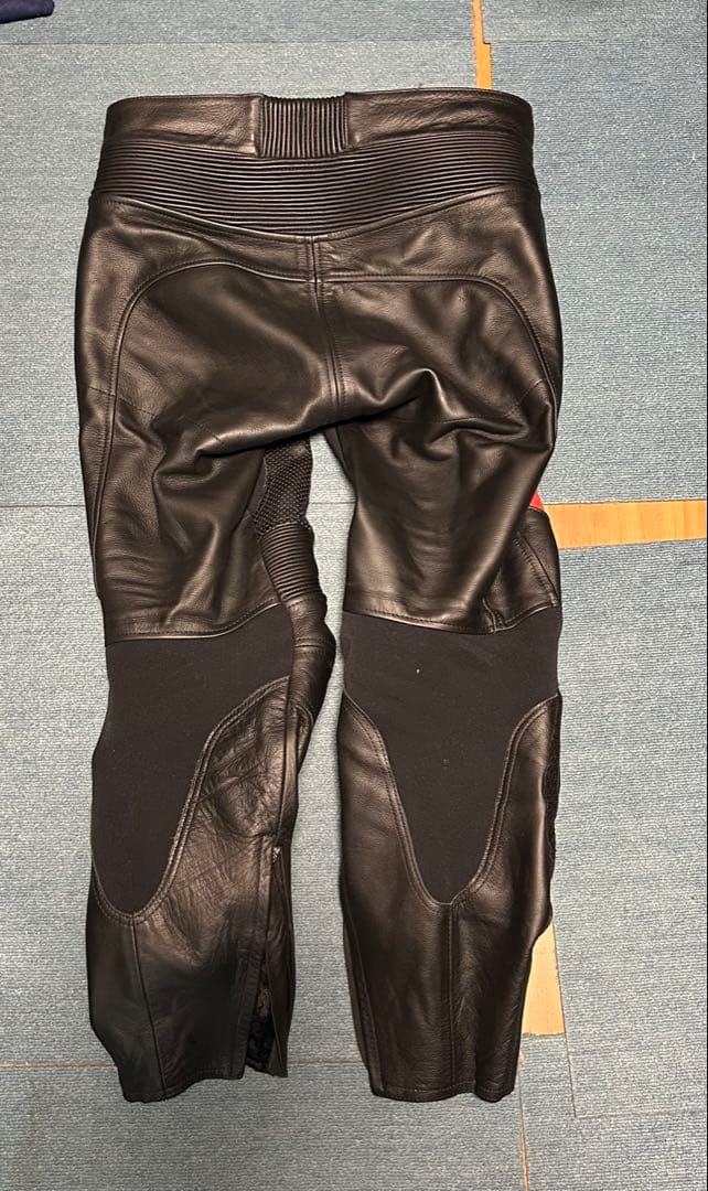 南海部品 NANKAI（ナンカイ） レザーパンツ ブラック/レッド サイズXL