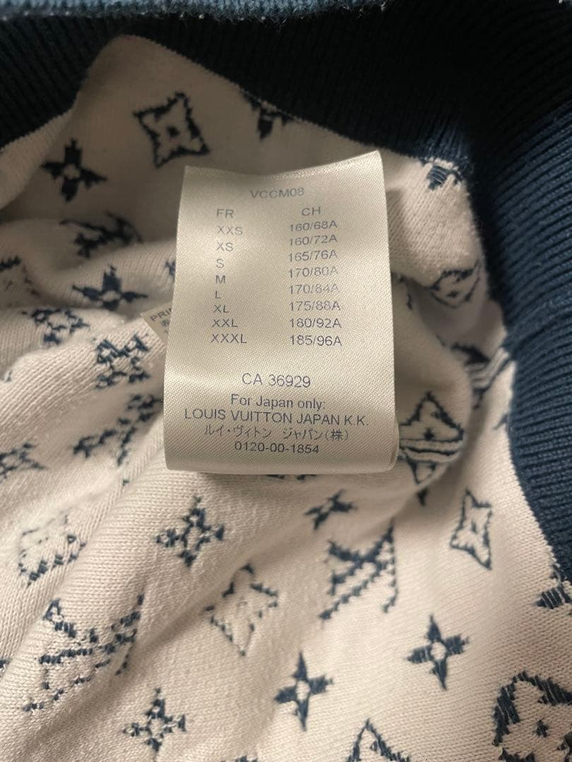 【美品】ルイヴィトン モノグラム ニットセーター グラデーション ネイビー