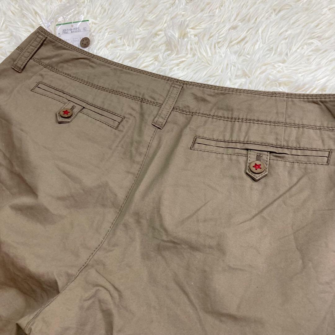 新品タグ付✨組曲　7 大きいサイズ　クロップドパンツ　カーキ
