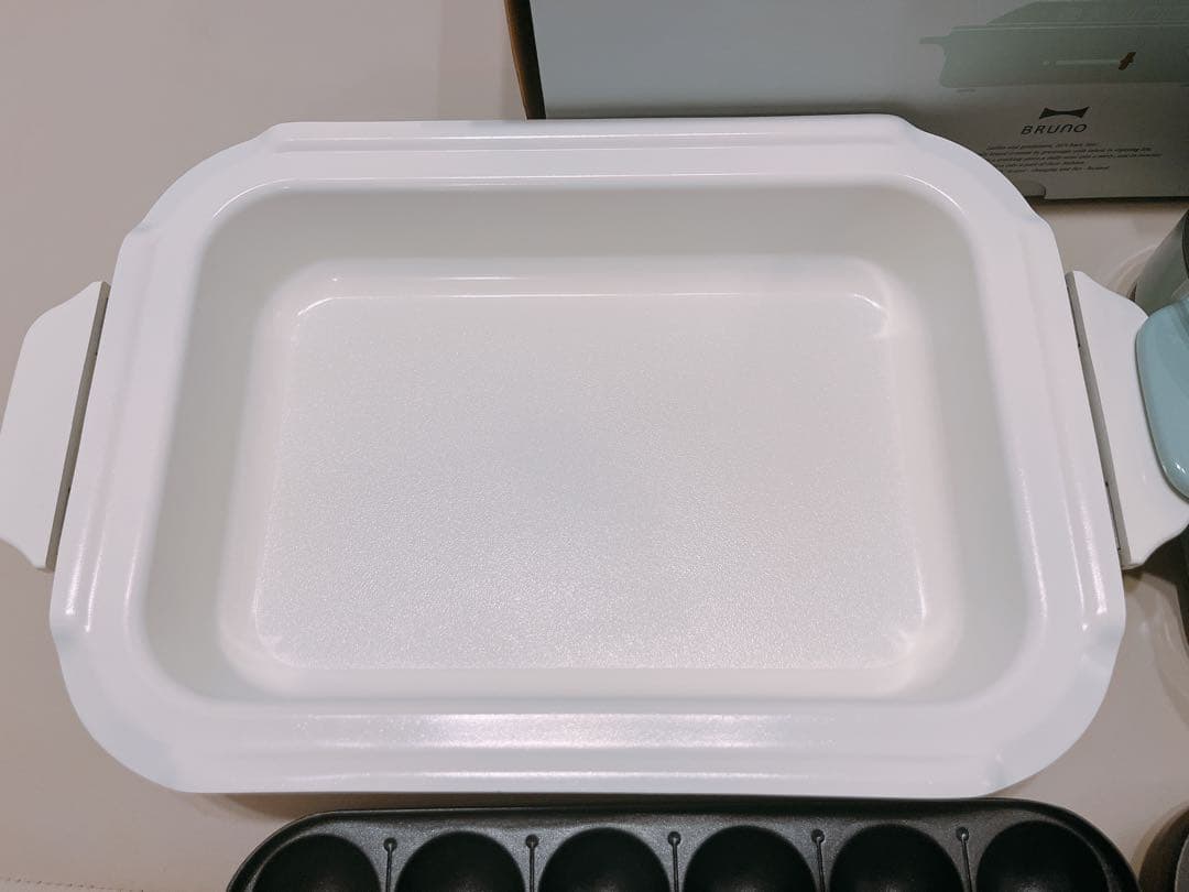 【美品】ブルーノ コンパクトホットプレート本体 プレート3種BOE021