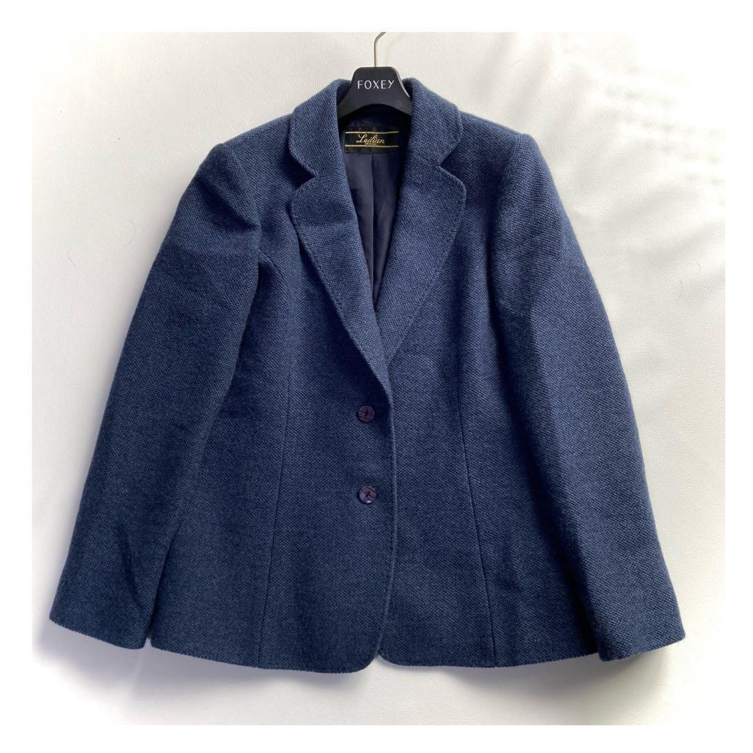 極上 レリアン ロロピアーナ テーラードジャケット カシミヤ100 ネイビー 9