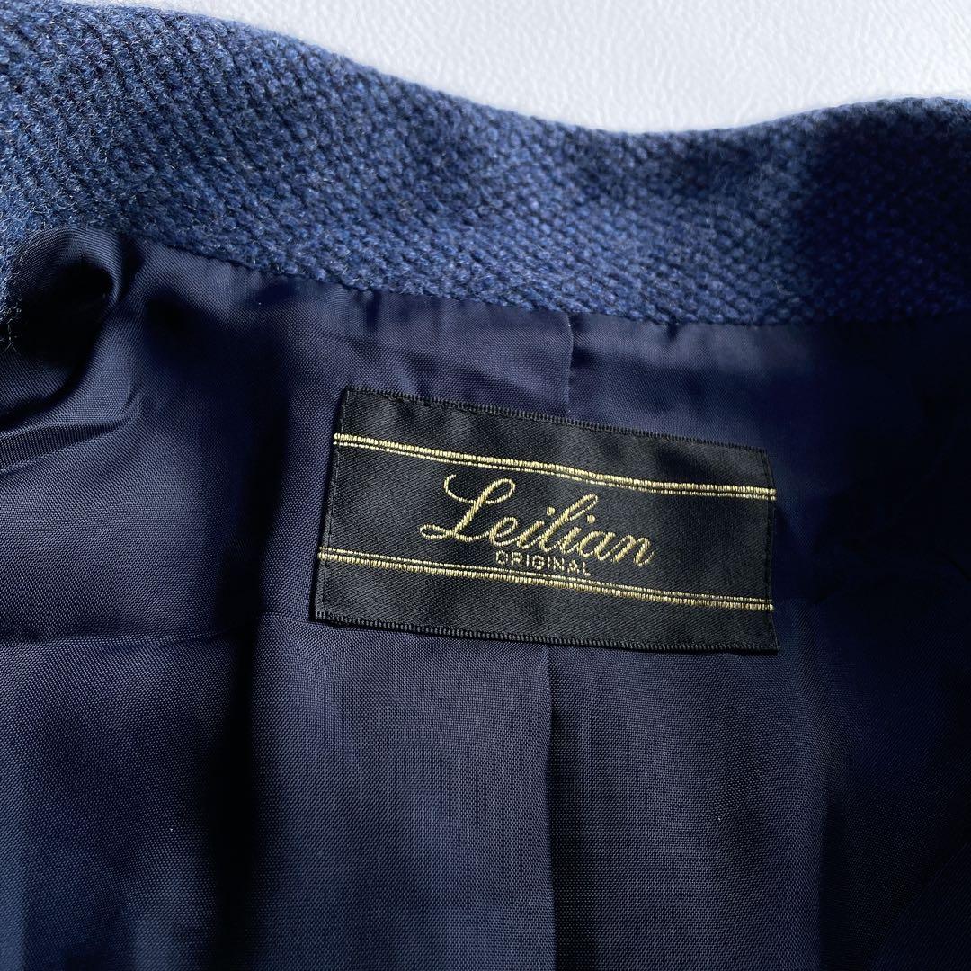 極上 レリアン ロロピアーナ テーラードジャケット カシミヤ100 ネイビー 9