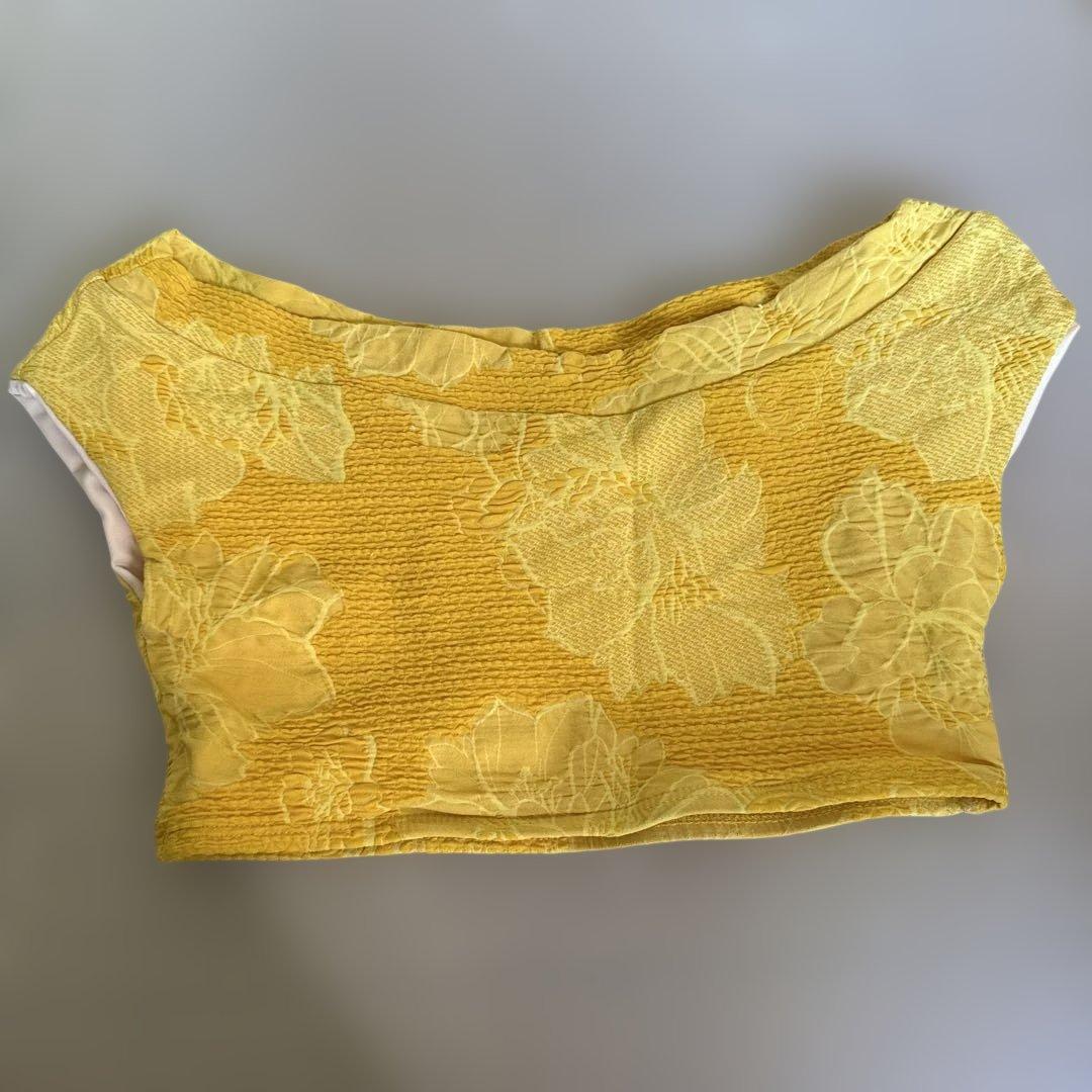 【美品】seea花柄イエローセパレート水着 S